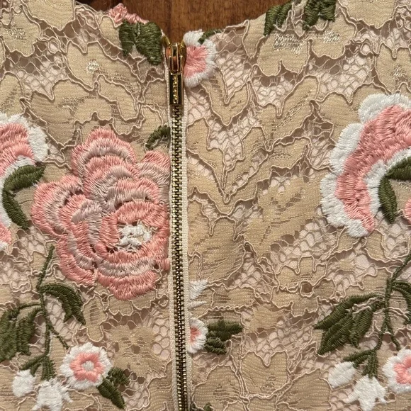 Calvin Klein Pink Floral Lace Mini Dress - Picture 9 of 11